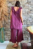 Larc Frill Tank Aubergine
